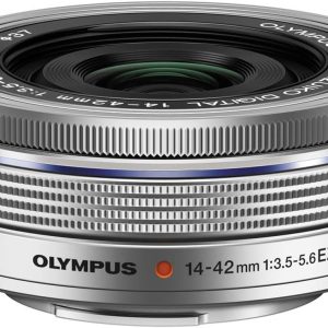 OM SYSTEM OLYMPUS M.Zuiko Digital 14-42mm F3.5-5.6 EZ Silver For Micro Four Thirds System Camera, Compact 3x zoom Lens